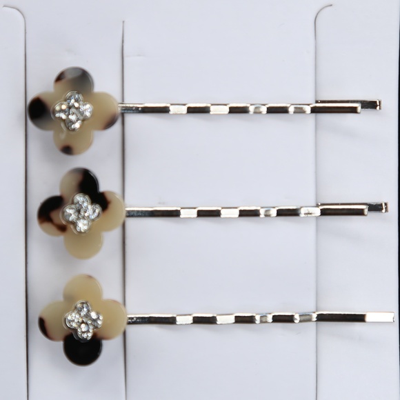 Look Around Accessories 3 Nwt Tortoise Shell Bobby Hair Pins In